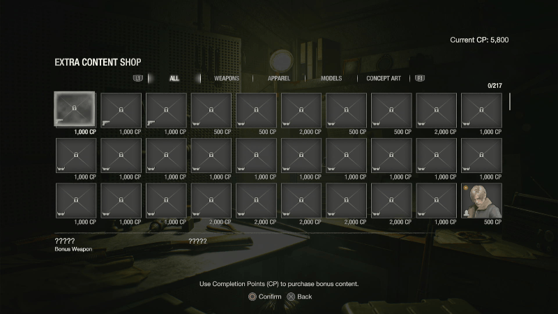 Resident Evil 4 Remake - Extra Content Shop