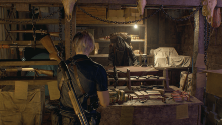 Resident Evil 4 Remake - Quarry Merchant In-Game