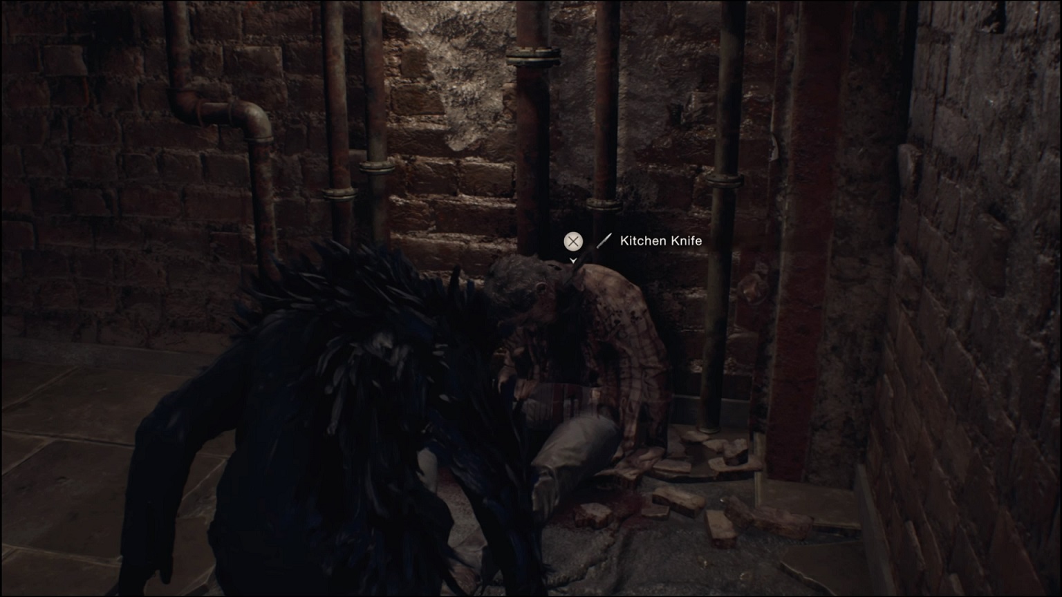 RE4R - Kitchen Knife on a corpse