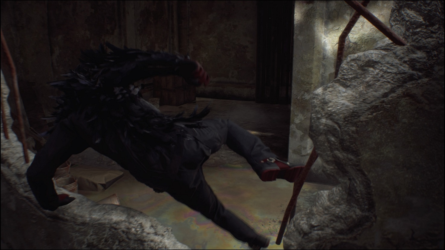 RE4R - vaulting through a wall gap