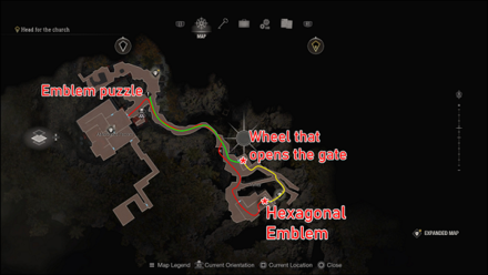 RE4R - head for the church map 2