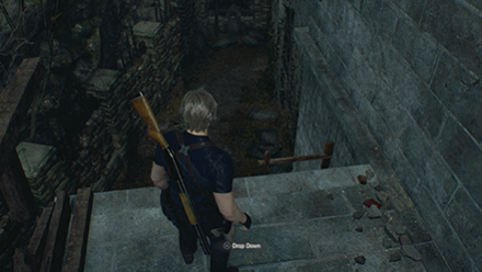 Resident Evil 4 Remake - Drop Down the Ladder