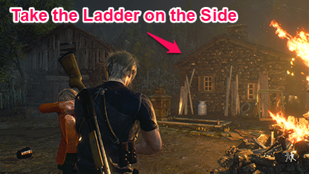 Resident Evil 4 Remake - Take the Ladder on the Side