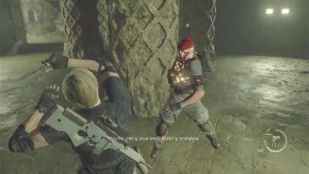 RE4 Remake - Krauser 2nd Encounter Boss Fight Knife