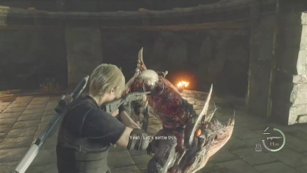 RE4 Remake - Mutated Krauser Boss Fight Use Shotguns or Automatic Weapons