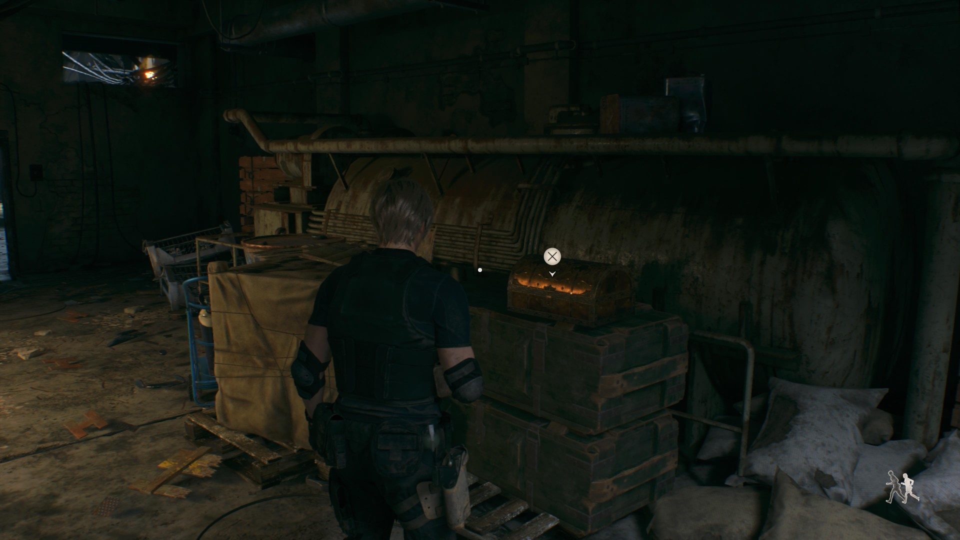 BIOHAZARD RE_4_ - Merchant Facility 1 Storage Hidden treasure - Accessory Hair Color Blue & Gold Token