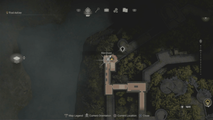 Resident Evil 4 Remake - Castle Battlements Merchant Map Location