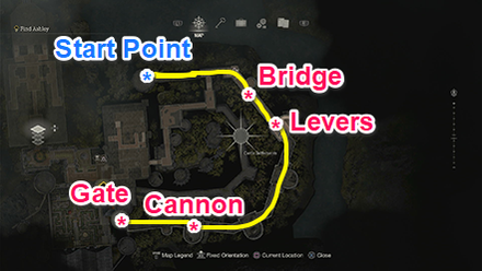 Resident Evil 4 Remake - Castle Crossing Map