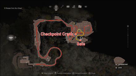 RE4R - escape from the village map