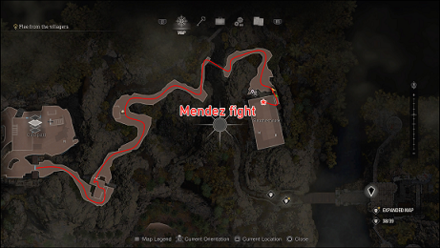 RE4R - flee from the villagers map