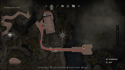 RE4R - escape from the village map