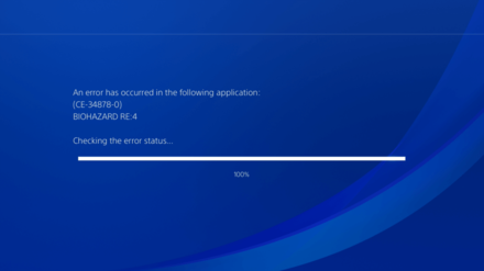 Resident Evil 4 Remake - PS4 Game Crash Screen