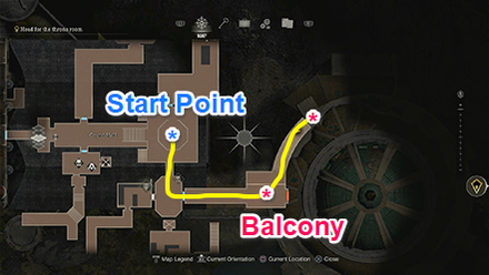 Resident Evil 4 Remake - Throne Room Route Map