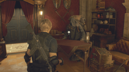 Resident Evil 4 Remake - Grand Hall Merchant In-Game