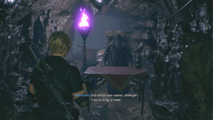 Resident Evil 4 Remake - Wharf Merchant In-Game