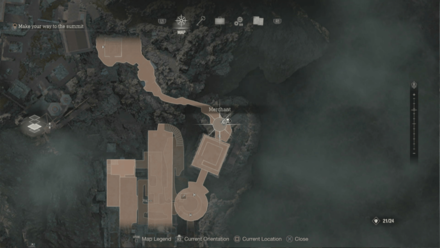 Resident Evil 4 Remake - Cliff Behind the Ruins Merchant Map Location