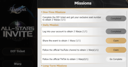 Honkai Star Rail - Complete Missions to Get Warps