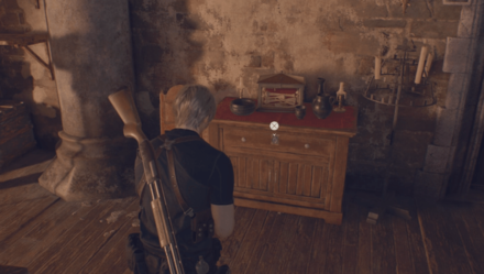 Resident Evil 4 Remake - Bindery Locked Drawer World View