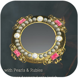 RE4R - Mirror with Pearls & Rubies