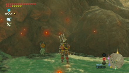 Botw - Eldin Korok 17 Overworld View