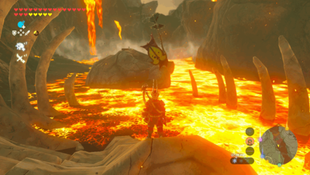 Botw - Eldin Korok 19 Overworld View