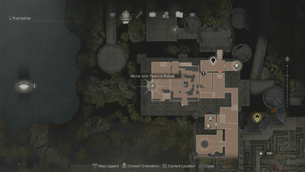 Resident Evil 4 Remake - Castle Mirror with Pearls and Rubies Map Location