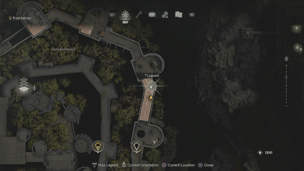 Resident Evil 4 Remake - Castle Battlements Ruby Map Location
