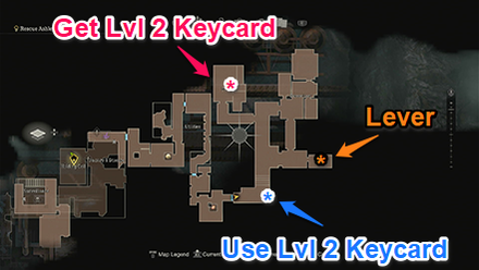 Resident Evil 4 Remake - Level 2 Keycard Map