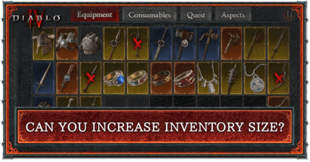 Diablo 4 - Can You Increase Inventory Size?