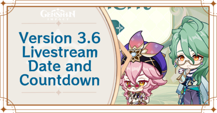 Genshin Impact - 3.6 Livestream Date and Summary