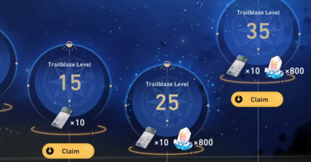 Honkai Star Rail - Launch Event - Trailblazing Will Level Up Event Rewards