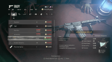 Resident Evil 4 Remake - Discounted CQBR Assault Rifle in Chapter 11