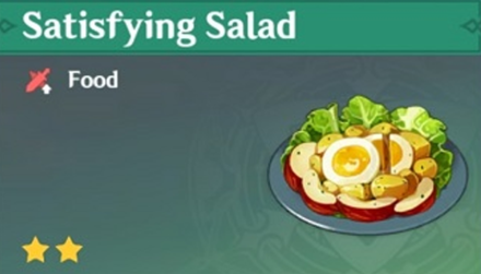 Genshin Impact - How to Get and Cook Satisfying Salad Recipe