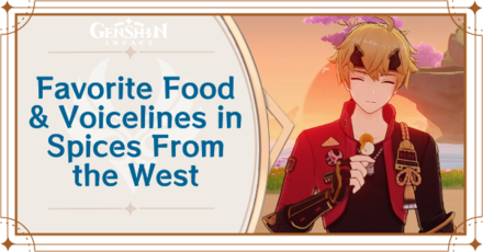Genshin Impact - Spices From the West Character Favorite Food Guide