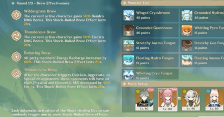 Genshin - Use the Shock-Boiled Brew Buffs