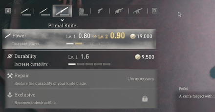 Resident Evil 4 Remake - Primal Knife Upgrades