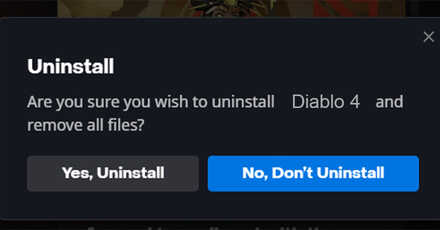 Uninstall Diablo 4 - Diablo 4