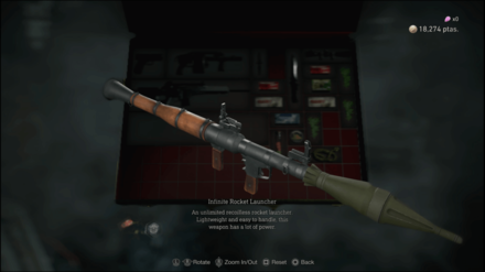 Resident Evil 4 Remake - Infinite Rocket Launcher in Inventory