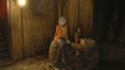 Resident Evil 4 Remake - Ashley Shooting Range Pose