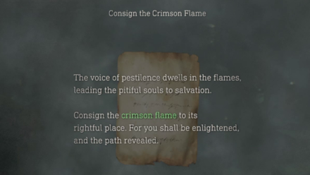 Consign the Crimson Flame Resident Evil 4 Remake