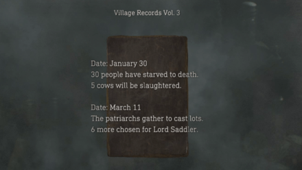 Village Records Vol. 3 Resident Evil 4 Remake