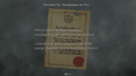 Merchant Tip: The Handgun for You! Resident Evil 4 Remake