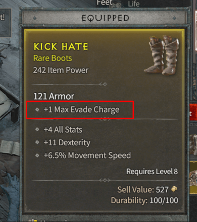 Diablo IV - +1 Max Evade Charge