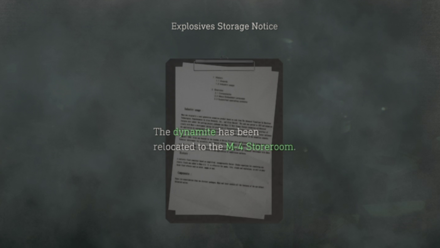 Explosives Storage Notice Resident Evil 4 Remake