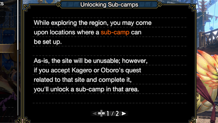 MH Rise Sunbreak - Unlocking Sub-camps