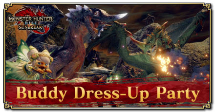 Monster Hunter Rise (MH Rise) - Buddy Dress-Up Party Quest Banner