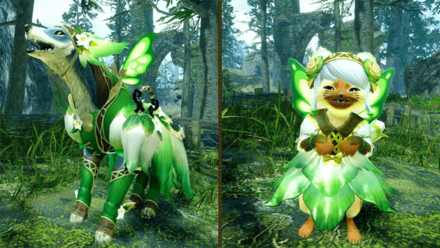 MH Rise Sunbreak - Felyne and Canyne Fairy Equipment