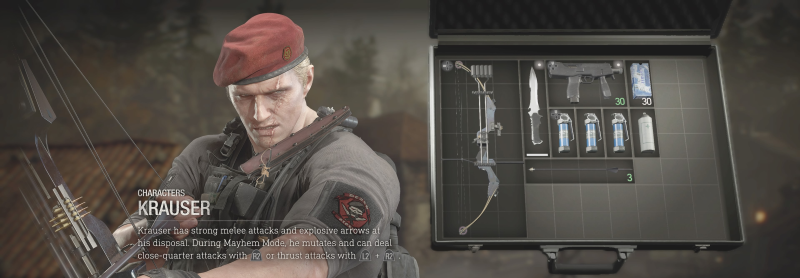 Resident Evil 4 Remake Mercenary Krauser Character Loadout