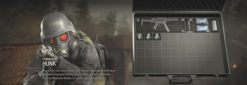 Resident Evil 4 Remake Mercenary Hunk Character Loadout