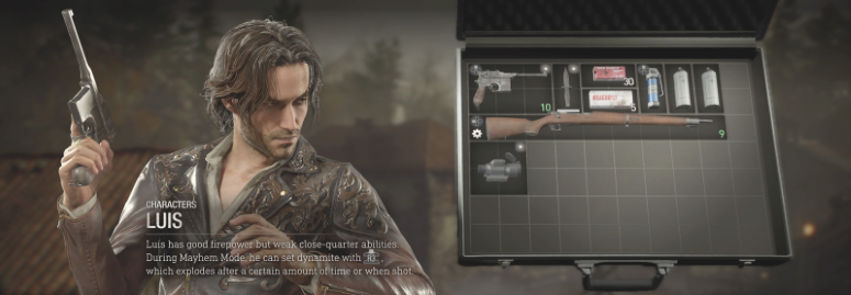 Resident Evil 4 Remake Mercenary Luis Character Loadout